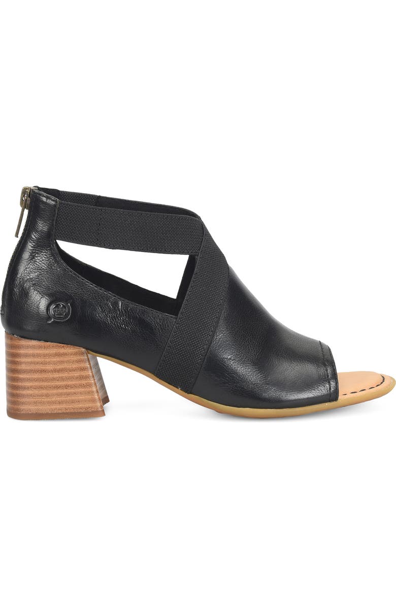 Børn Searing Stacked Heel Sandal, Alternate, color, Black Leather