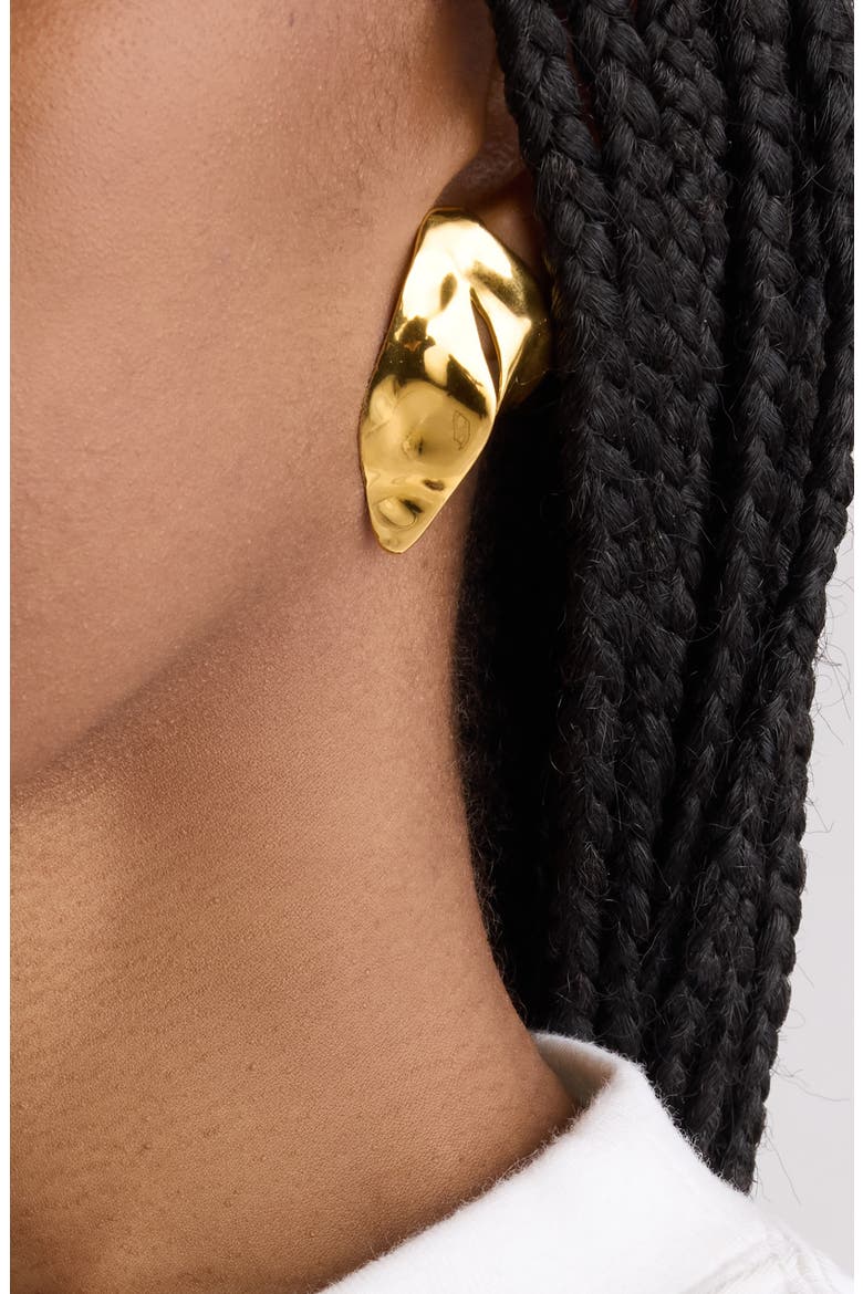 Bloom XS Earrings, Alternate, color, SHINY GOLD