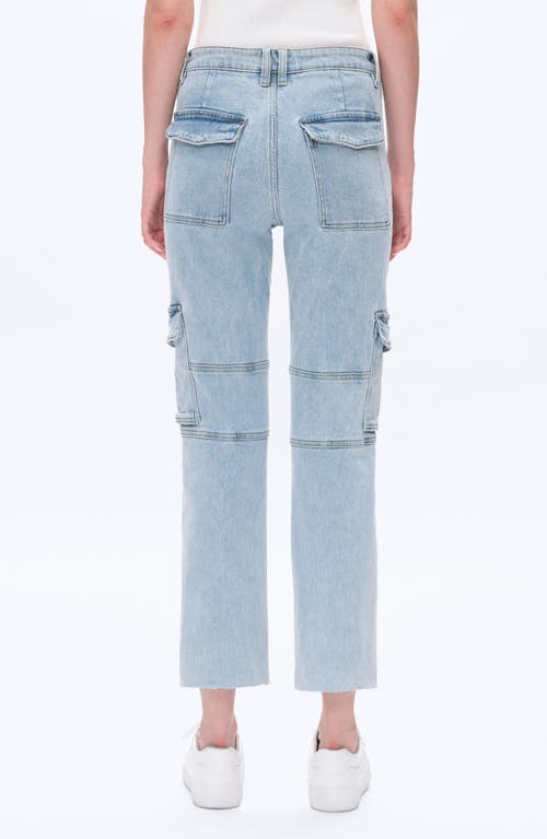 Bayeas High Waist Ankle Straight Leg Cargo Jeans In Blue