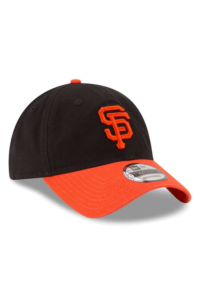 Men's New Era Black San Francisco Giants Replica Core Classic 9TWENTY Adjustable Hat, Alternate, color, Black