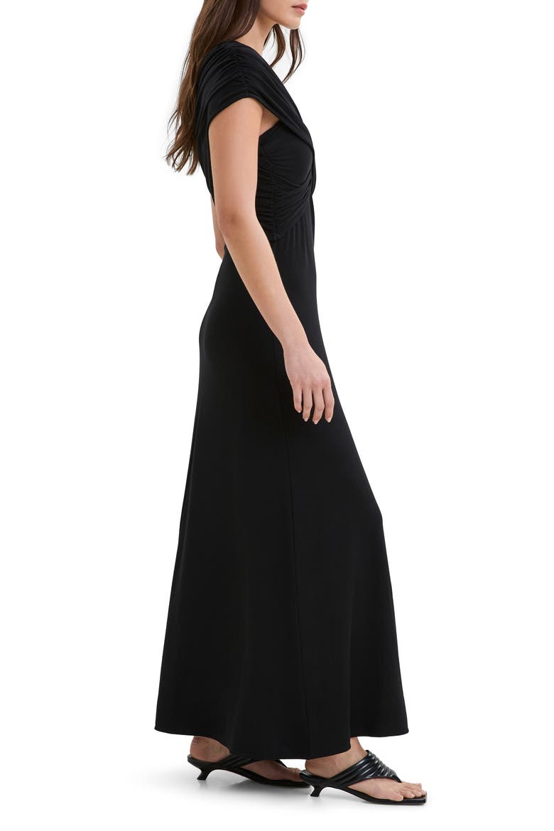 Alyssa Jersey Cocktail Dress, Alternate, color, BLACK