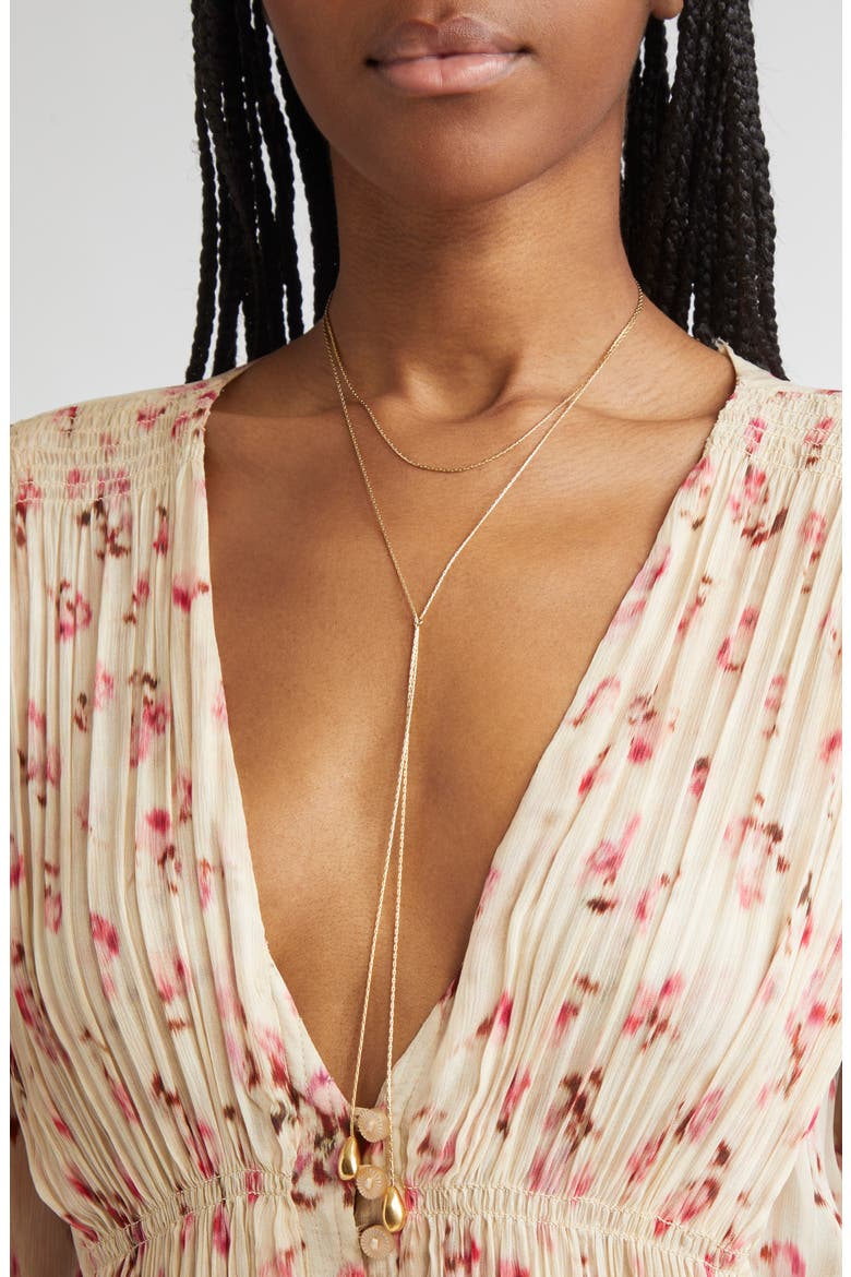 Long Layered Pendant Necklace, Alternate, color, DORE