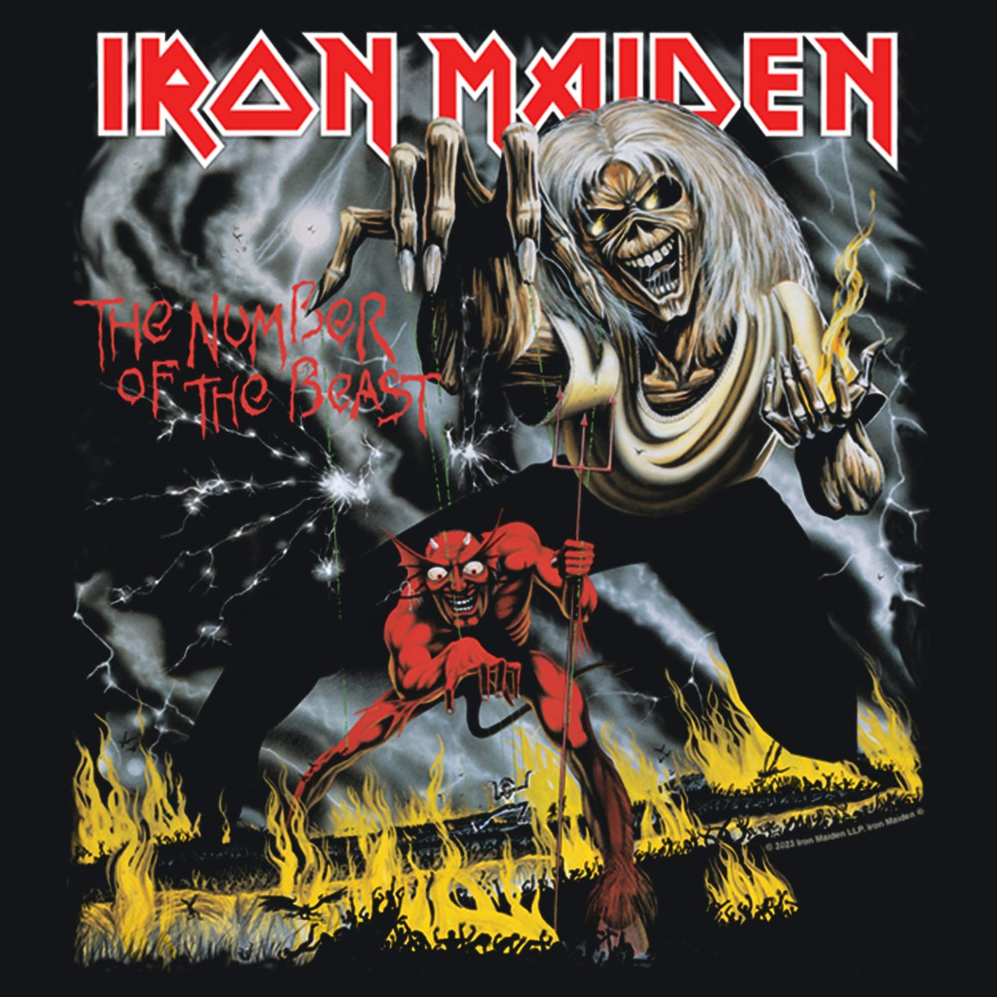 Iron Maiden Men's The Number of the Beast Short Sleeve Graphic T-Shirt ...