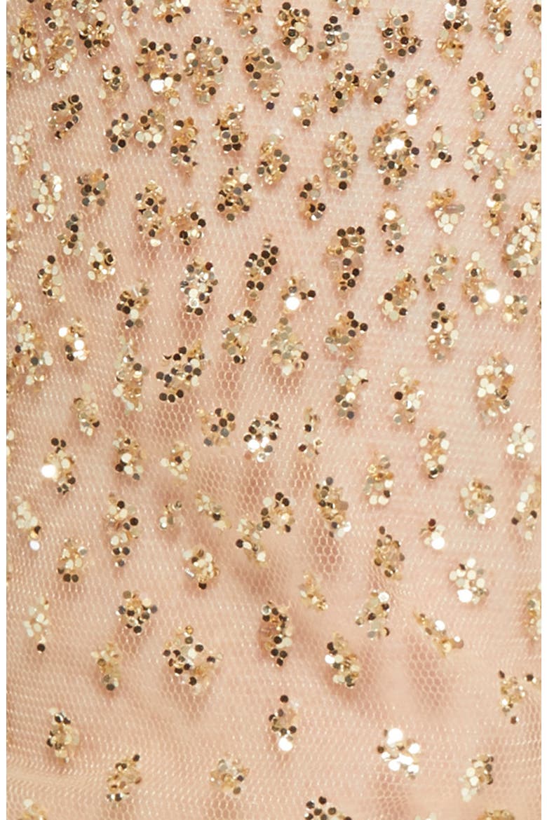 Ombré Sparkle Tulle Socks, Alternate, color, GOLD
