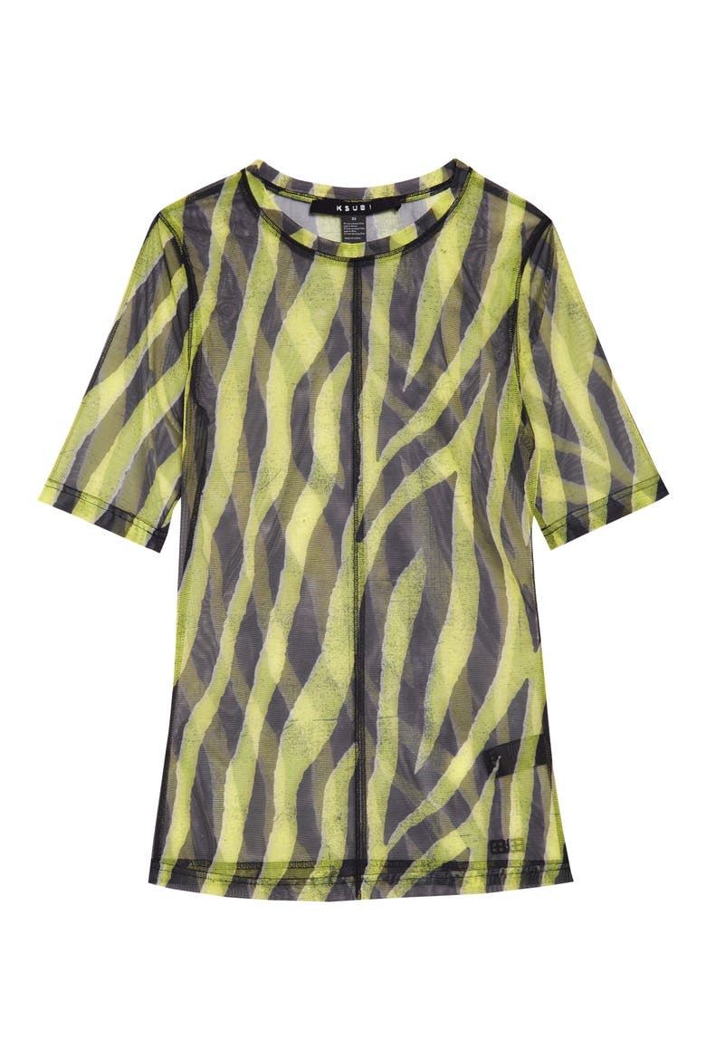 The Animal Print Mesh Top, Main, color, MULTI CO