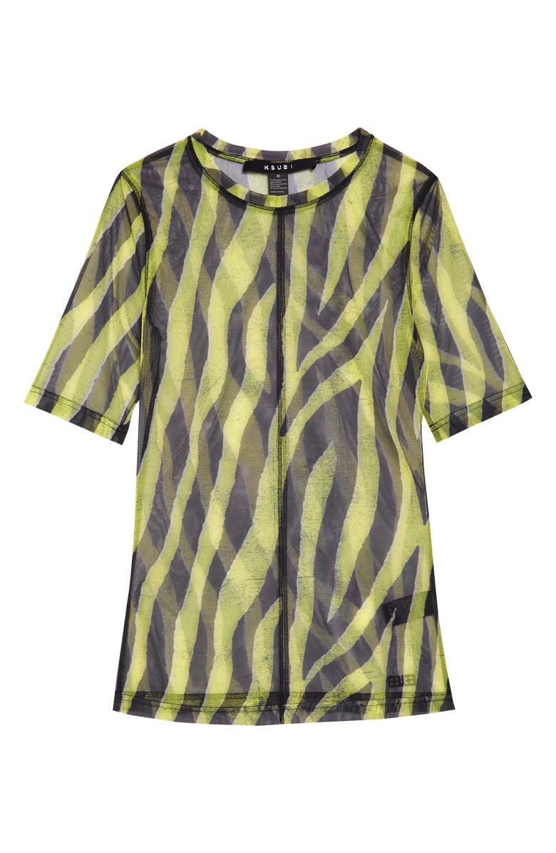 Ksubi The Animal Print Mesh Top, Main, color, 