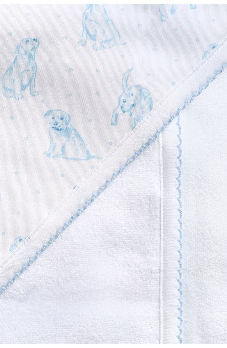 Nellapima Blue Puppy Love Print Towel - Baby, Alternate, color, Blue