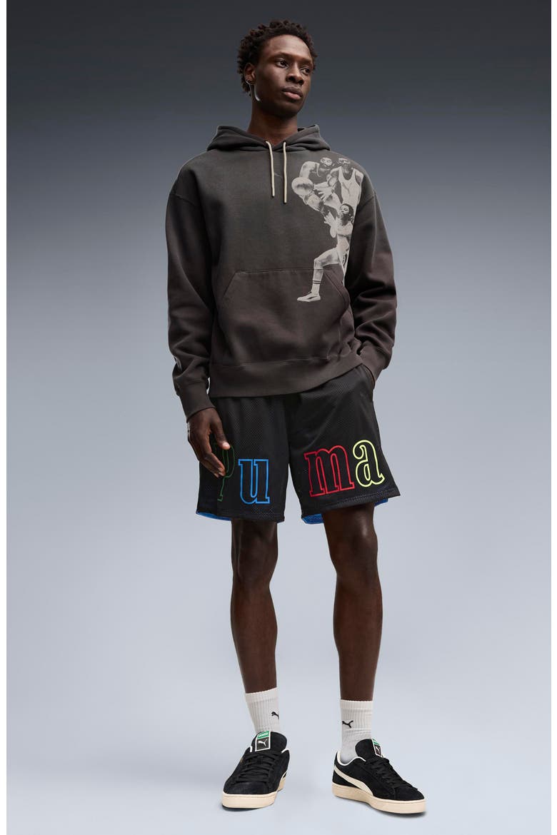 Memory Lane Cotton Fleece Hoodie, Alternate, color, PUMA BLACK