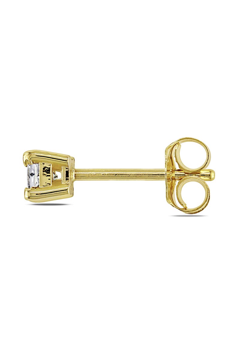Diamond Princess Stud Earrings 14k Gold, Alternate, color, Yellow Gold
