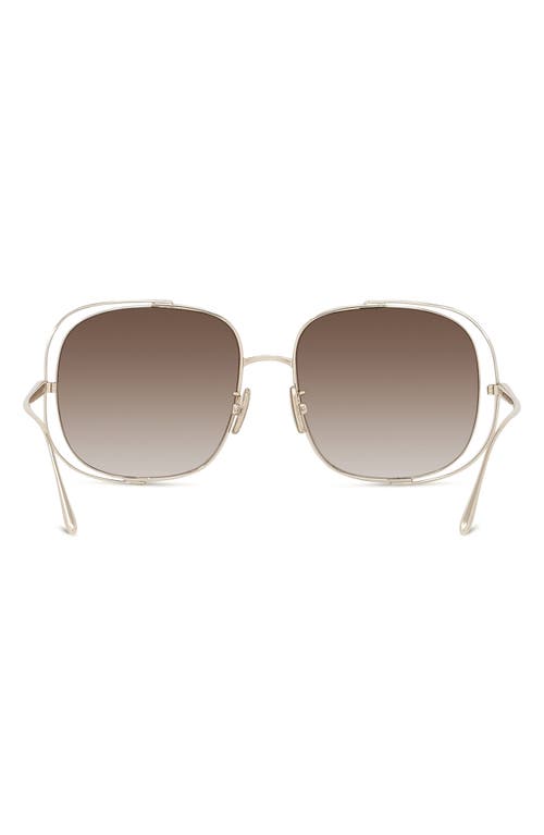 Loewe Signature 57mm Gradient Rectangular Sunglasses In Neutral