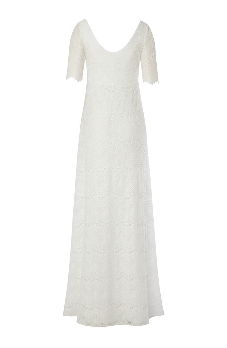 Tiffany Rose Maternity Verona Gown Long, Alternate, color, Bright Ivory