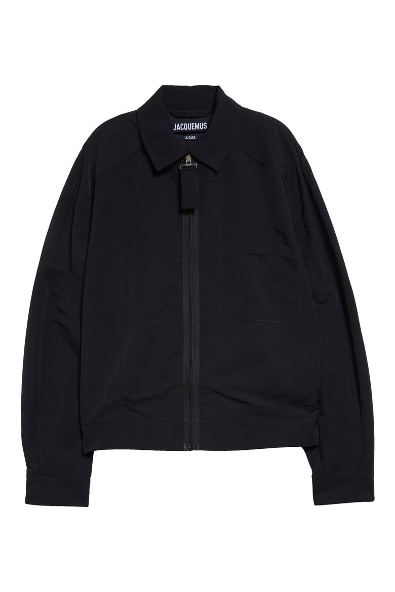 Le Blouson Linu Canvas Jacket, Alternate, color, BLACK