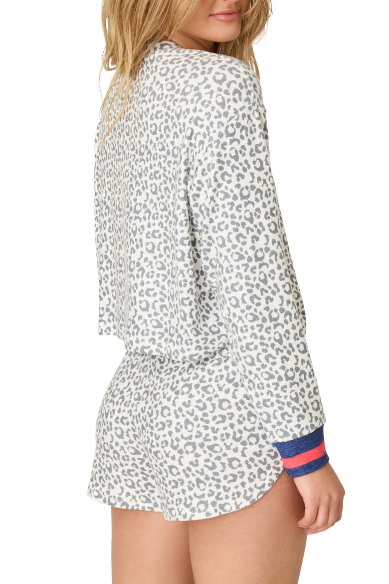 Cats Meow Long Sleeve Pajama Top, Alternate, color, GREY MULTI