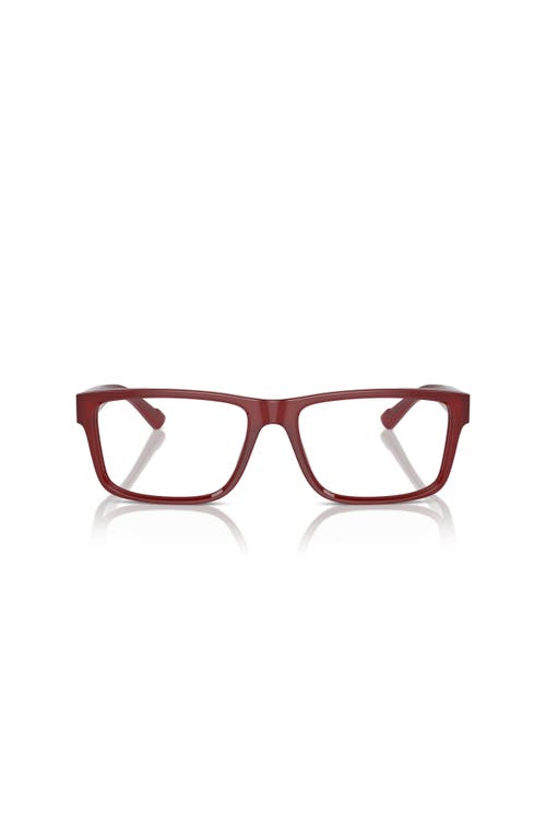 Ferrari 57mm Rectangle Optical Glasses In Red