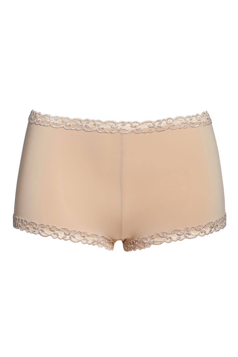 Pure Luxe Boyshorts, Alternate, color, CAFE
