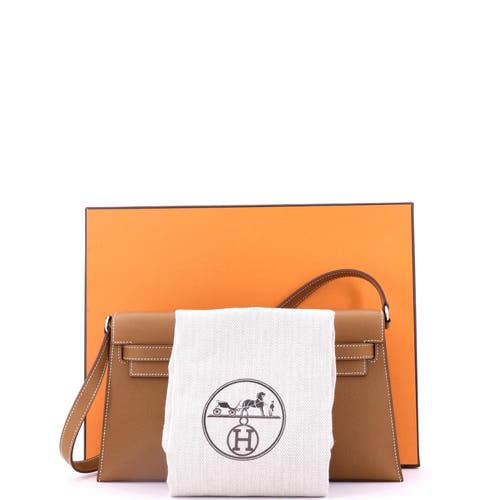 Pre-owned Hermes Hermes Kelly Elan Shoulder Bag Epsom In Gold