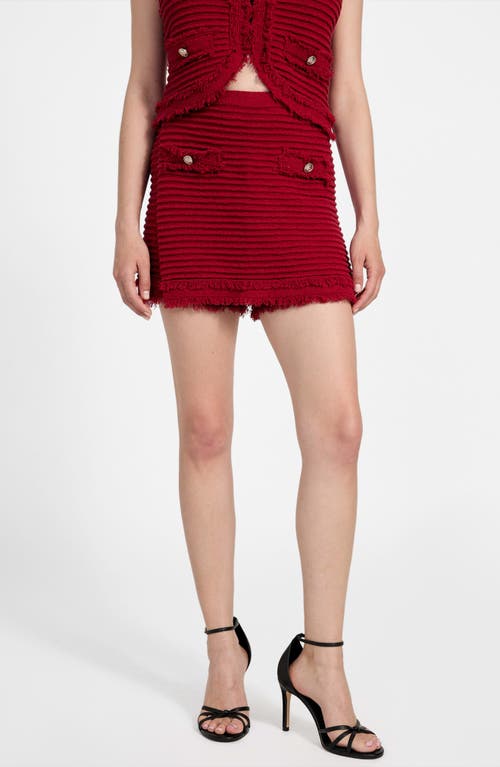 Guess Manila Bouclé Skort In Red