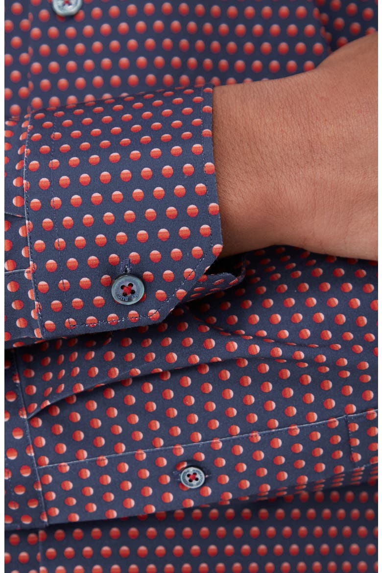 James OoohCotton® Dot Button-Up Shirt, Alternate, color, RUBY