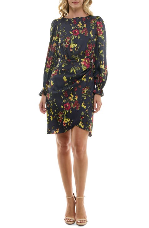 Floral Faux Wrap Minidress