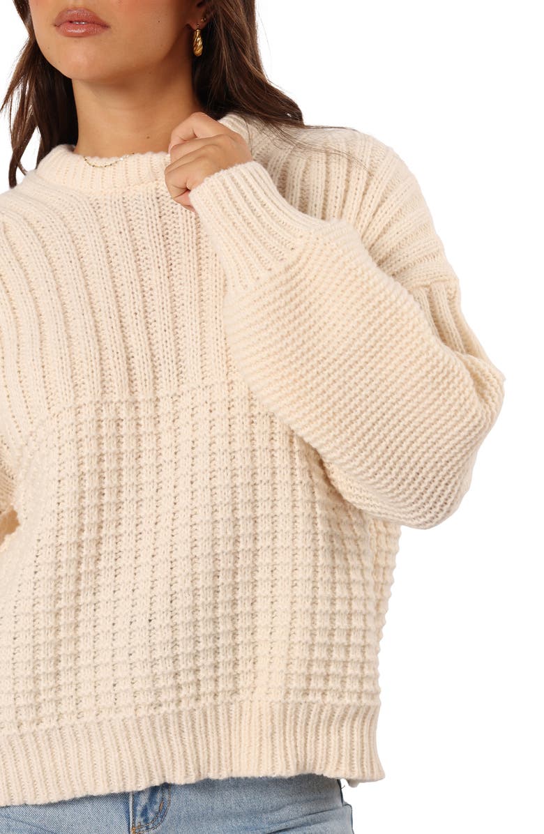 Petal & Pup Alegra Oversize Rib Crewneck Sweater, Alternate, color, 