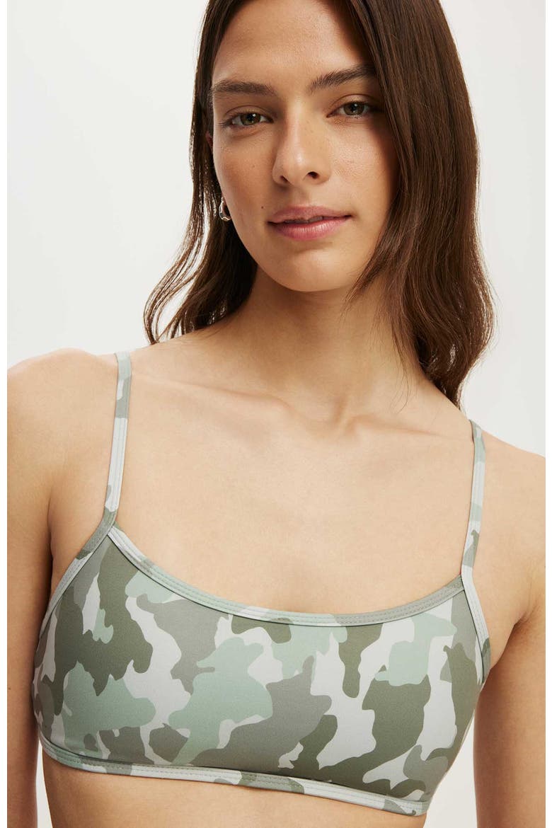 Women's Active Ultra Soft Double Strap Back Crop, Alternate, color, Camo