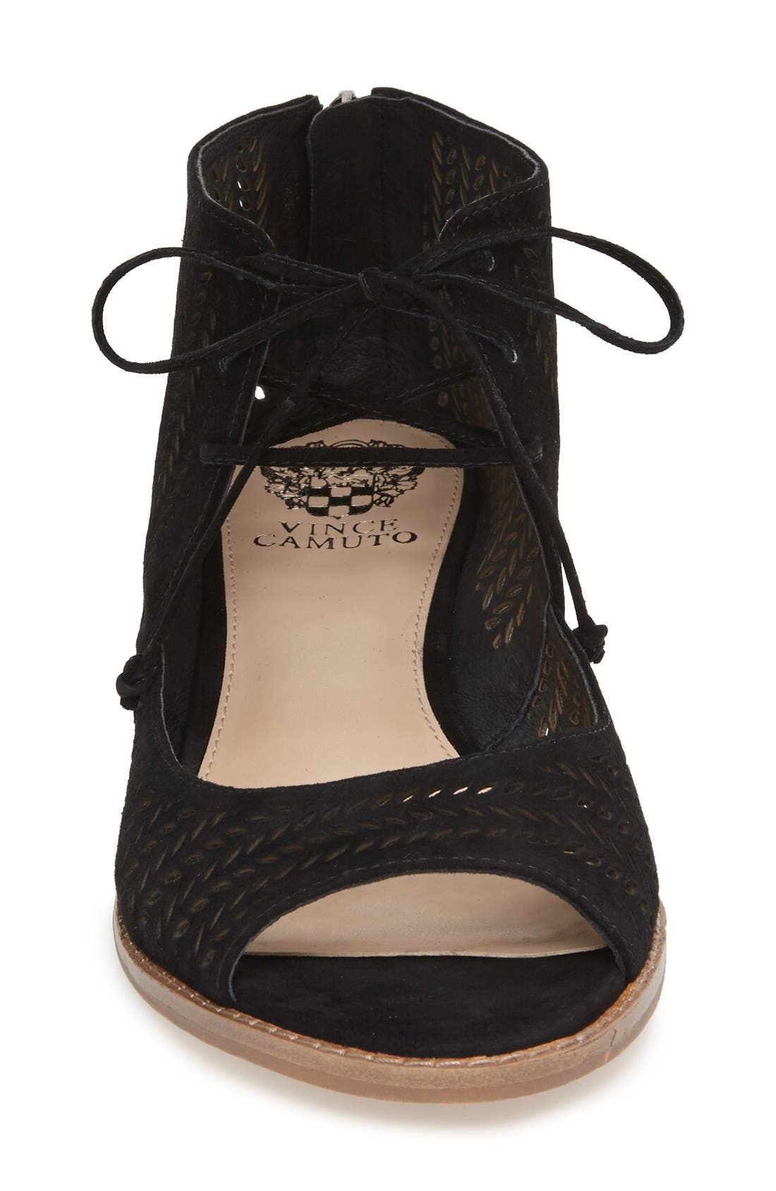 Vince Camuto 'Remme' Cutout Lace-Up Wedge Sandal, Alternate, color, 