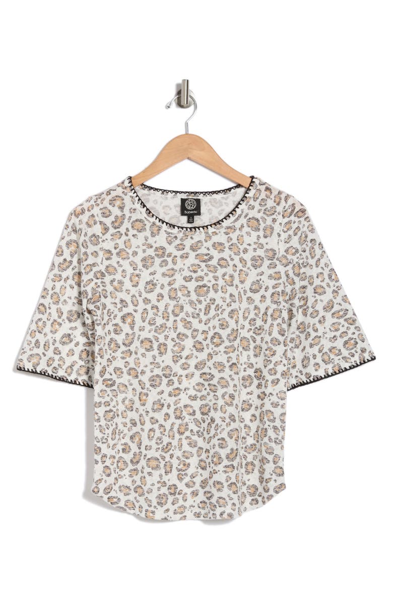 Bobeau Contrast Stitch T-Shirt, Alternate, color,