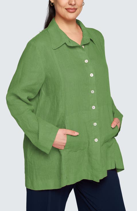 Phalia Solid Linen Shirt