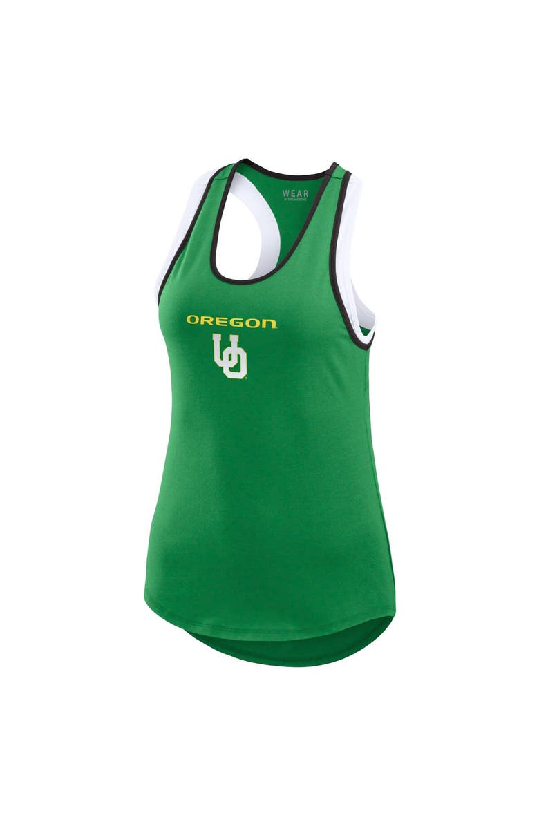 WEAR by Erin Andrews Women's WEAR by Erin Andrews Green Oregon Ducks Open Hole Razorback Tank Top, Alternate, color, 