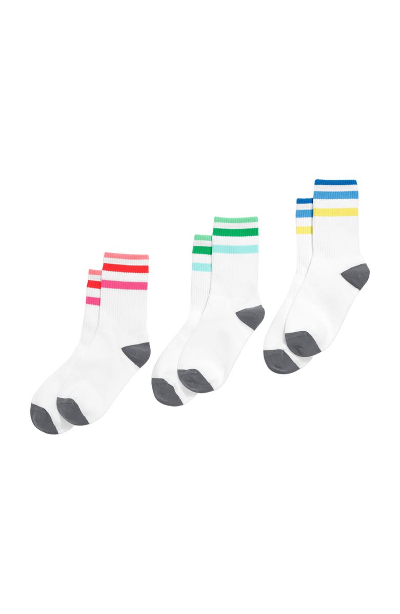 Primary Kids Athletic Sock 3-Pack, Alternate, color, Tonal Stripe Mix