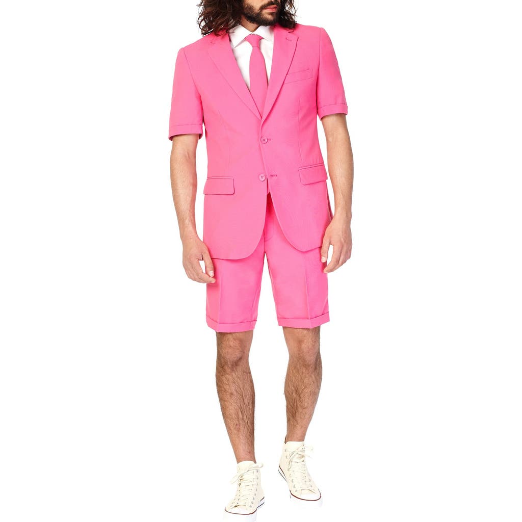 OppoSuits 'Mr. Pink - Summer' Trim Fit Two-Piece Short Suit with Tie  product
