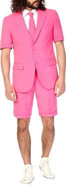 OppoSuits 'Mr. Pink - Summer' Trim Fit Two-Piece Short Suit with Tie