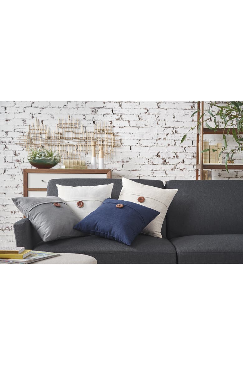 Envlope Pillow One Button, Alternate, color, Blue