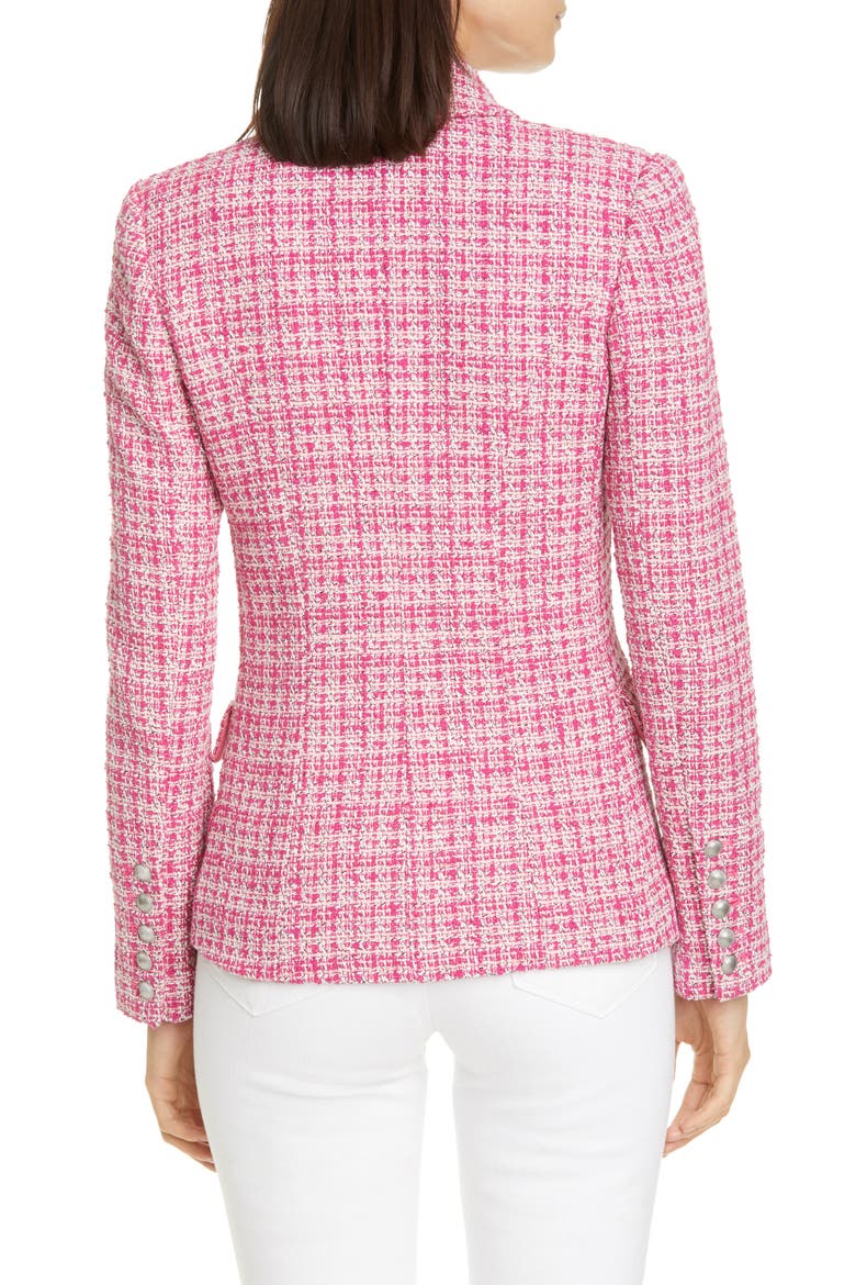 Kenzie Tweed Blazer, Alternate, color, FUSCHIA MULTI