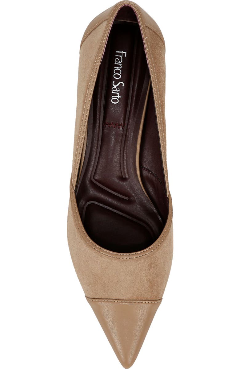 Franco Sarto Darcy Pointed Toe Kitten Heel Pump, Alternate, color, Taupe