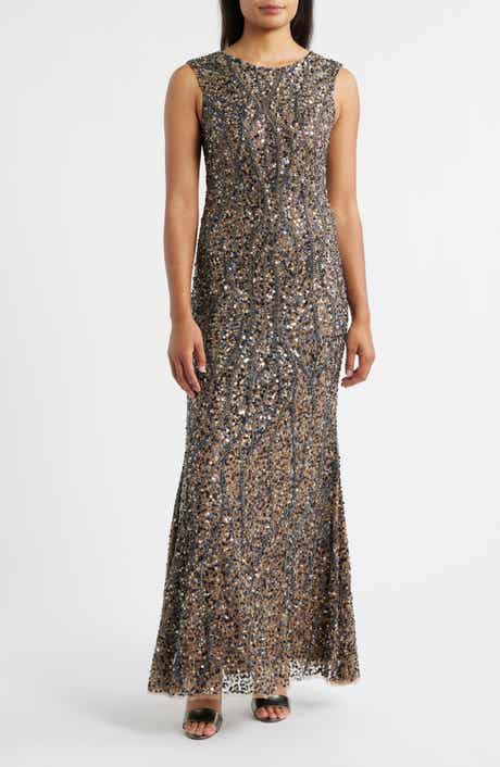 Pisarro Nights Sequin Sleeveless Gown