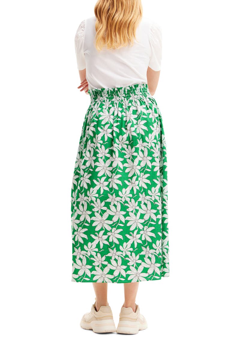 Marlon Floral Midi T-Shirt Dress, Alternate, color, WHITE