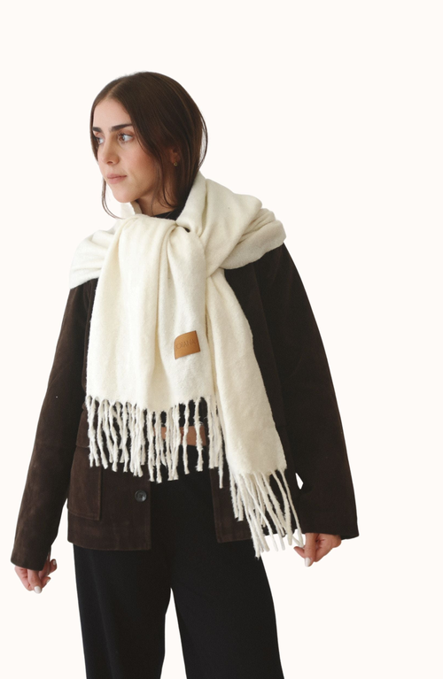 Joiana Jewelry Sweater Scarf In Neutral