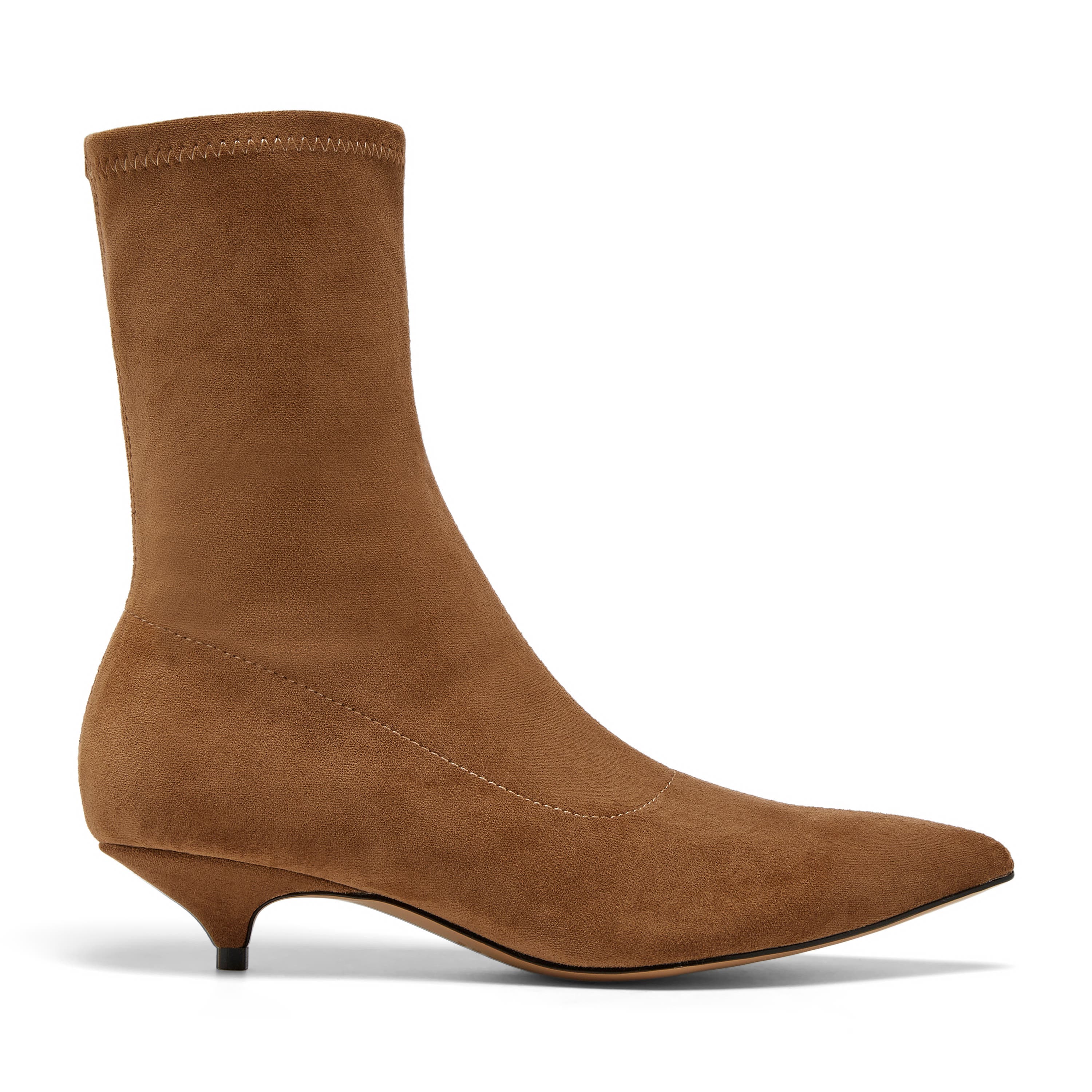 Chylee Bootie, Alternate, color, Fawn Stretch Microsuede