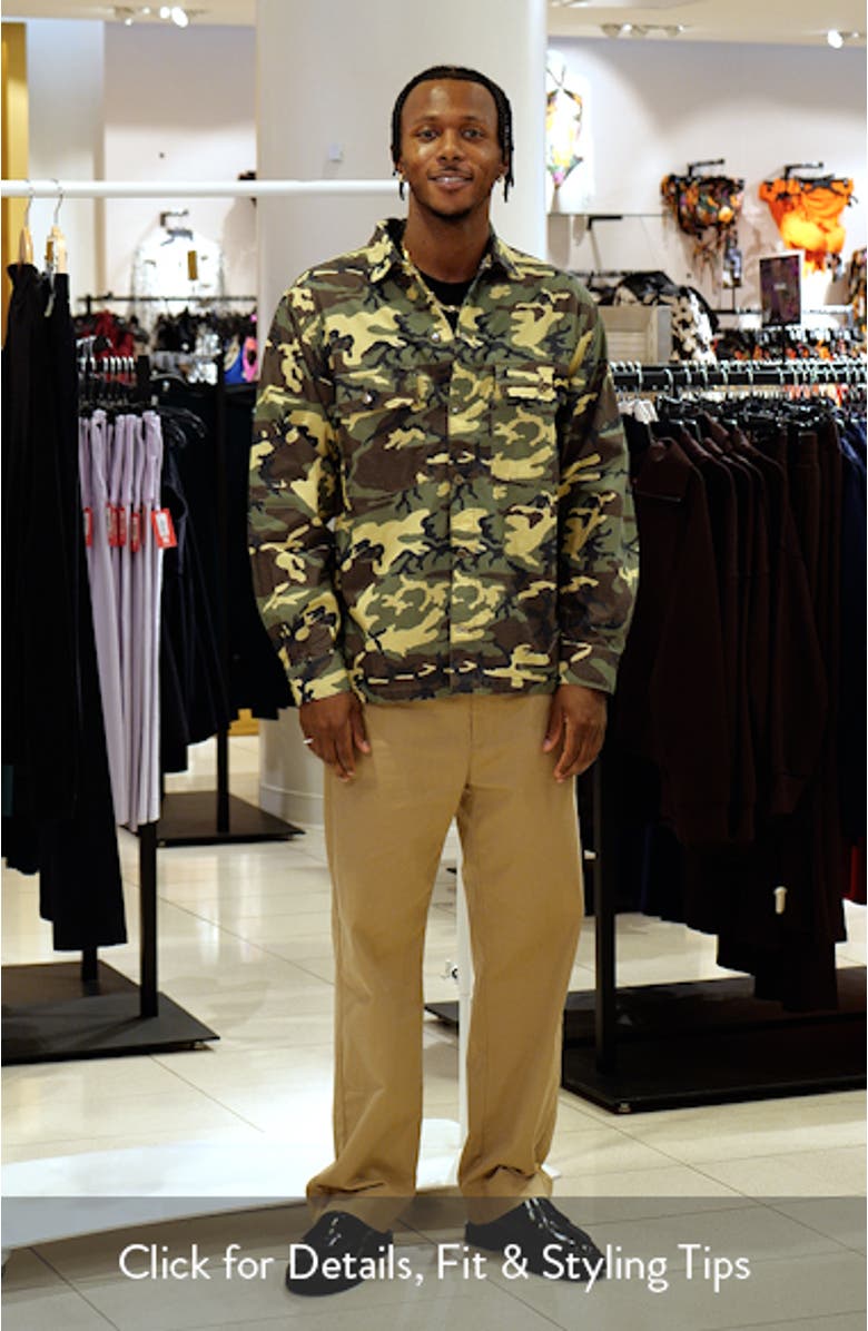 Woodland Camo Cotton Ripstop Button-Up Shirt, sales video thumbnail