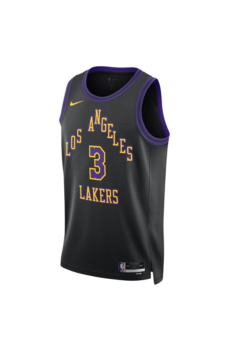 Nike Unisex Nike Anthony Davis Black Los Angeles Lakers 2023/24 Swingman Jersey - City Edition, Alternate, color,