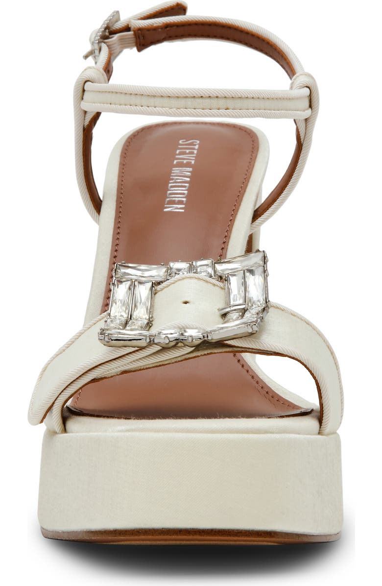 Steve Madden Liandra Ankle Strap Platform Sandal, Alternate, color, Ivory Satin