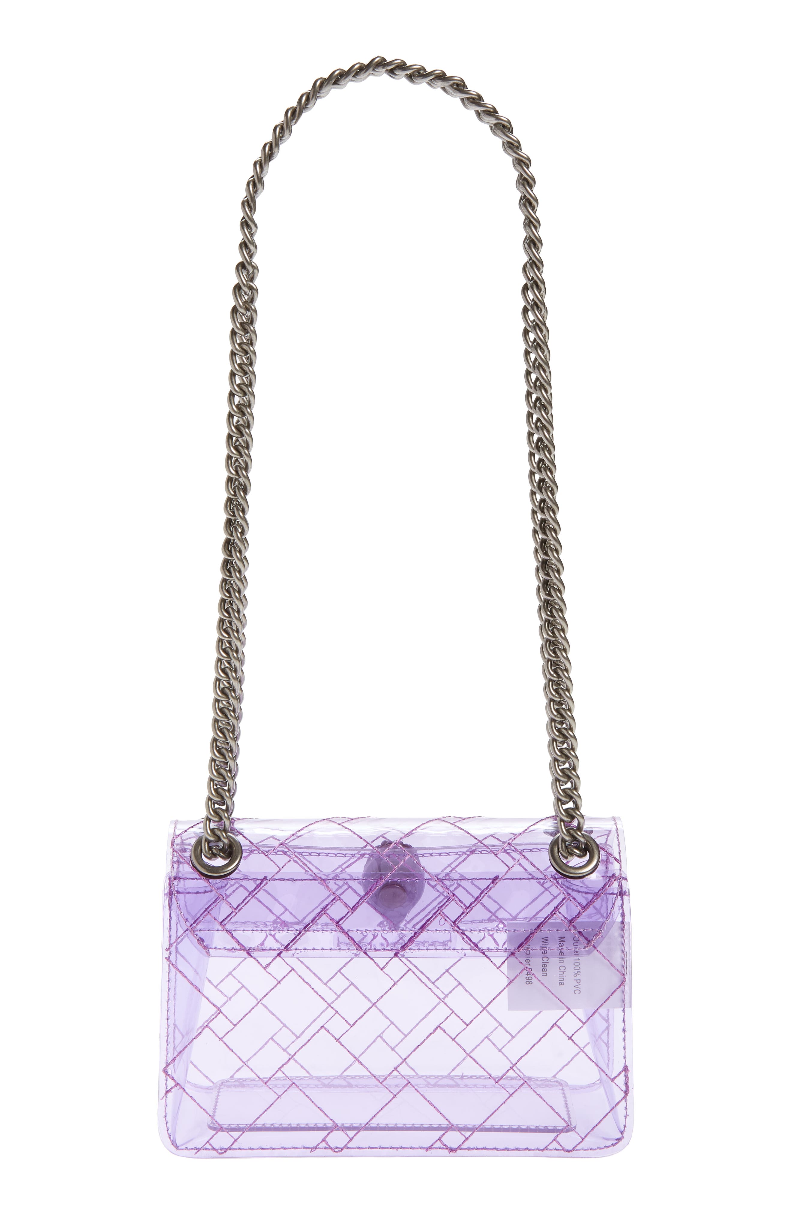 Kurt Geiger London Rainbow Shop Mini Kensington Transparent Shoulder Bag, Alternate, color, 