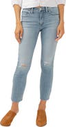 Silver Jeans Co. Most Wanted Ripped Mid Rise Ankle Straight Leg Jeans