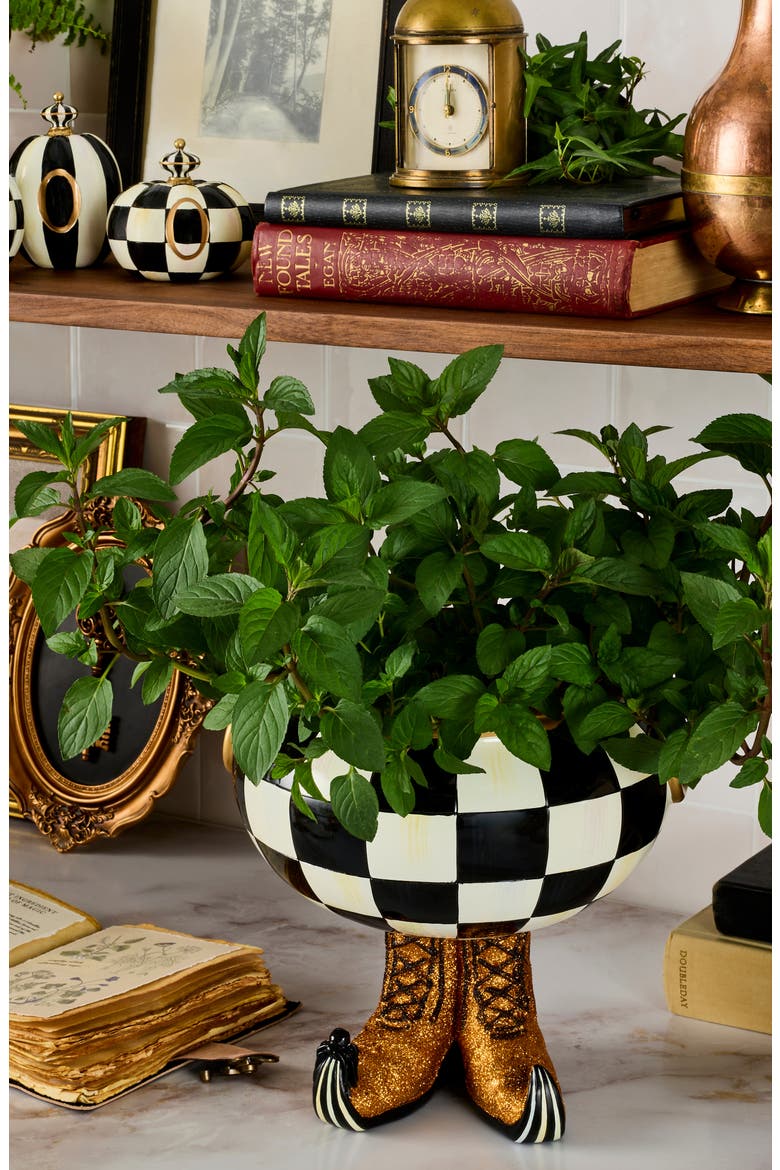 Courtly Check Cauldron, Alternate, color, BLACK