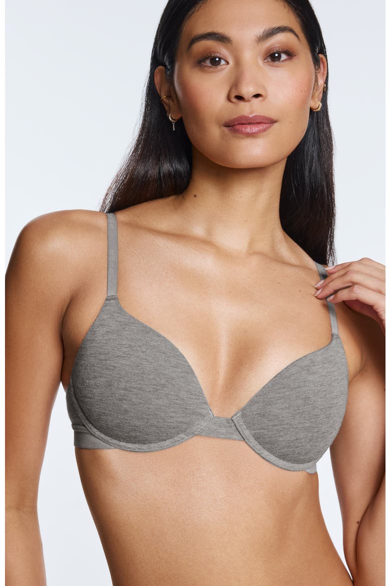 Supima® Cotton Lift Up Bra, Alternate, color, Heather Grey