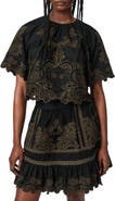 AllSaints Miriam Embroidered Cotton Top