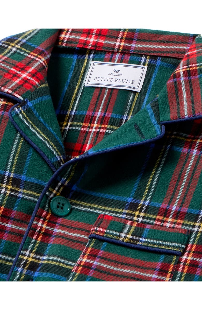 Petite Plume Kids' 2-Piece Kensington Tartan Pajamas, Alternate, color, Green