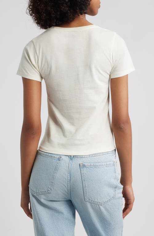 Golden Hour Take Me To The Ball Game Cotton Graphic T-shirt In White