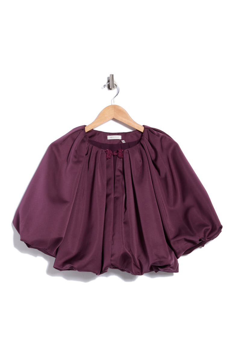Techy Sateen Bubble Top, Main, color, PLUM